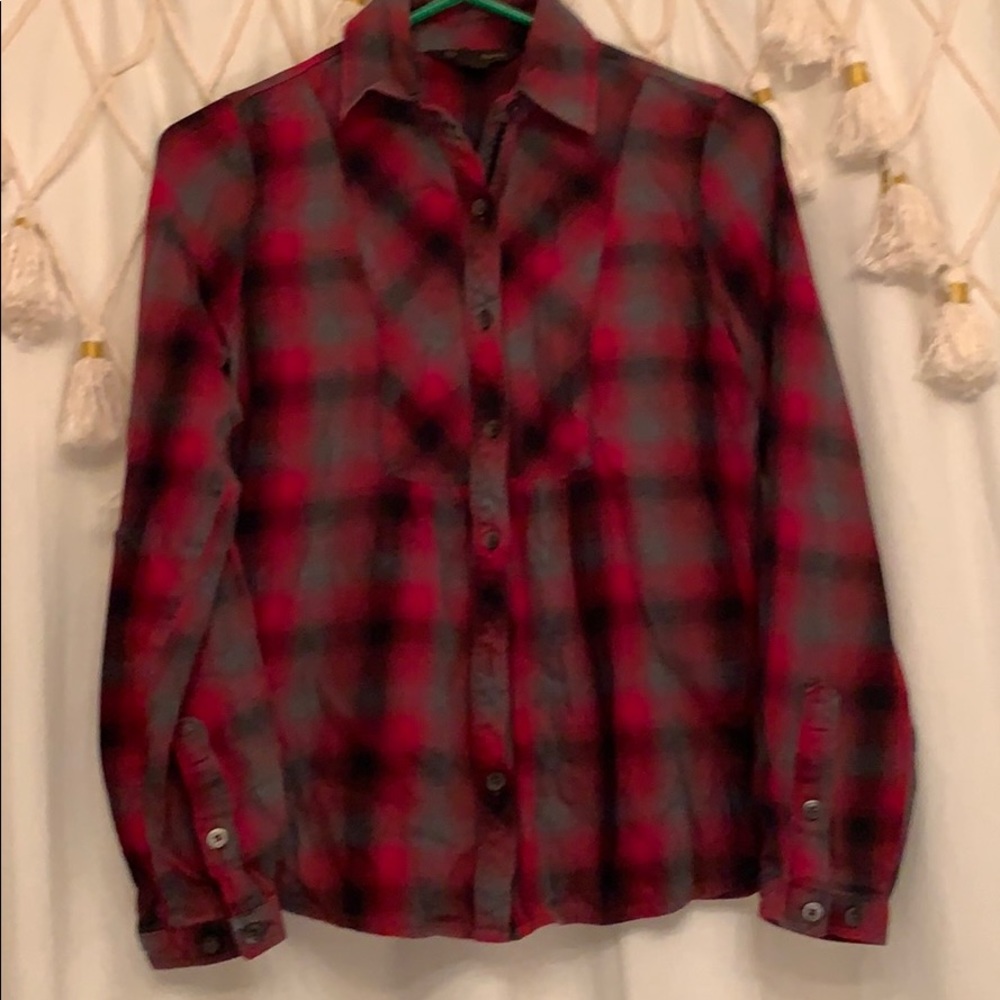 Royal Robbins plaid button down shirt
